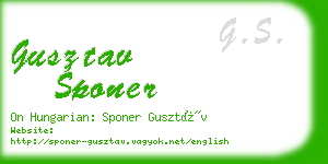 gusztav sponer business card